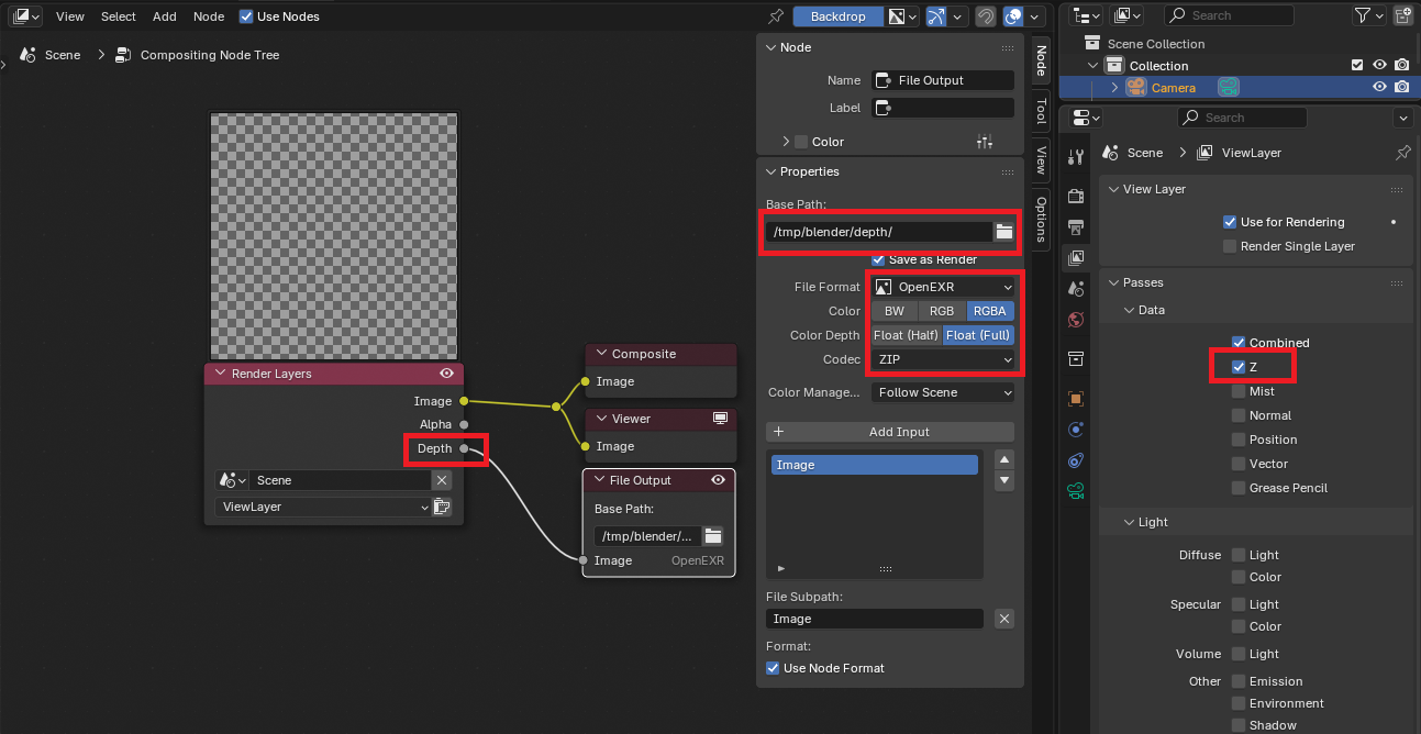 Compositing Depth Setup
