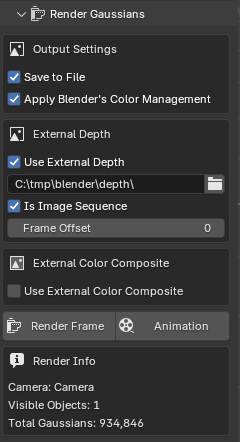Depth Only Rendering Setup